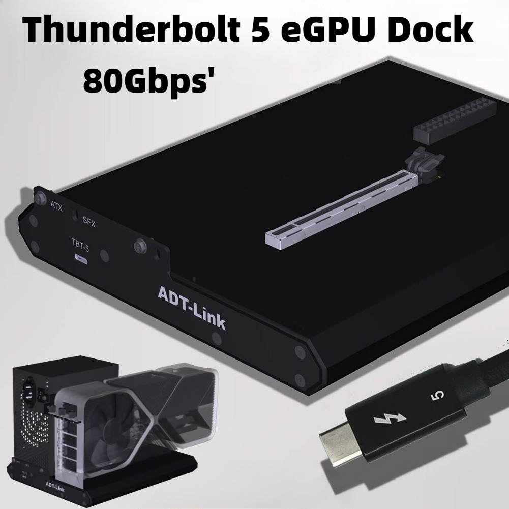 Thunderbolt 4 External Gpu Enclosure - Stacja dokująca ADT Thunderbolt-5/4/3 do zewnętrznej
